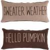 imageCreative CoOp Reversible Cotton Throw Pillow with 2 Sayings Brown and Beige