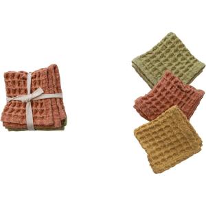 imageCreative CoOp 1112 Square Stonewashed Cotton Waffle Weave Dish Towel 3 Colors Set of 3