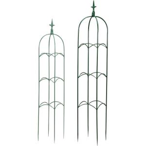 imageCreative CoOp 2Piece Powder Coated Metal Trellis Green and Mint Color