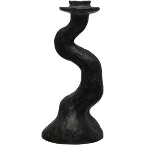 imageCreative CoOp 412quot Round x 10quot H Resin Curved Taper Holder Black