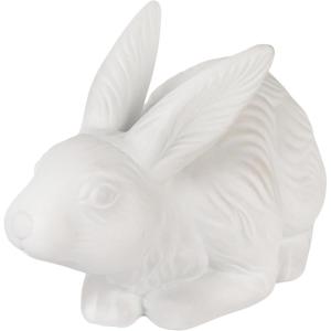imageCreative CoOp Stoneware Rabbit Shaped Lamp with Inline Switch Bisque White