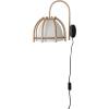 imageCreative CoOp 6Rattan Cotton Shade and Inline Switch Wall Sconces 12quot L x 7quot W x 24quot H Natural
