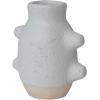 imageCreative CoOp Abstract Stoneware Vase White Volcano Finish 9quot H6 H