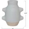 imageCreative CoOp Abstract Stoneware Vase White Volcano Finish 9quot H6 H