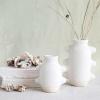 imageCreative CoOp Abstract Stoneware Vase White Volcano Finish 9quot H6 H