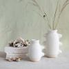 imageCreative CoOp Abstract Stoneware Vase White Volcano Finish 9quot H9 H