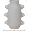 imageCreative CoOp Abstract Stoneware Vase White Volcano Finish 9quot H9 H