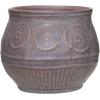 imageCreative CoOp Debossed Stoneware Planter with Pattern and Reactive Glaze Plum