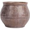 imageCreative CoOp Debossed Stoneware Planter with Pattern and Reactive Glaze Plum