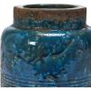 imageCreative CoOp Debossed TerraCotta Distressed Blue Finish Vase 8quot L x 8quot W x 9quot HCylinder Shape