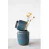 imageCreative CoOp Debossed TerraCotta Distressed Blue Finish Vase 8quot L x 8quot W x 9quot HUrn Shape