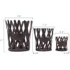 imageCreative CoOp Distressed Brown Metal Planters with Accordion Style Sides Set of 3 Sizes