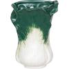 imageCreative CoOp Embossed Stoneware Cabbage Shaped Wall Vase Planter Green and White