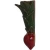 imageCreative CoOp Embossed Stoneware Radish Shaped Wall Vase Planter Green and Red
