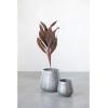 imageCreative CoOp Galvanized Metal Antique Zinc Finish Set of 2 Planter Pot 14quot L x 14quot W x 12quot H Silver