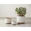 imageCreative CoOp Grey ampamp White Stoneware Pots Set of 3 Sizes