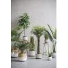 imageCreative CoOp Grey ampamp White Stoneware Pots Set of 3 Sizes