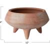 imageCreative CoOp Handmade TerraCotta Footed Planter Whitewashed12 Round x 9H
