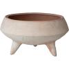 imageCreative CoOp Handmade TerraCotta Footed Planter Whitewashed16 Round x 11H