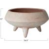 imageCreative CoOp Handmade TerraCotta Footed Planter Whitewashed16 Round x 11H
