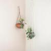 imageCreative CoOp Hanging Stoneware Planter with Cotton Hanger TerraCotta