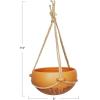 imageCreative CoOp Hanging Stoneware Planter with Cotton Hanger TerraCotta