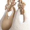 imageCreative CoOp Hanging Stoneware Planter with Jute Rope Hanger and Distressed Volcano Finish White
