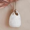 imageCreative CoOp Hanging Stoneware Planter with Jute Rope Hanger and Distressed Volcano Finish White