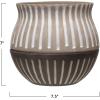 imageCreative CoOp S2 Terra Cotta w Saucers Planter Pot Grey ampamp Beige