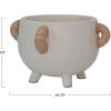 imageCreative CoOp Terracotta wRattan Accent Planter Pot Cream