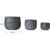 imageCreative CoOp Textured TerraCotta Planters Grey Set of 3
