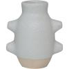 imageCreative CoOp Abstract Stoneware Vase White Volcano Finish 9quot H6 H