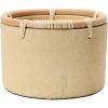 imageCreative CoOp Casting Stone Bowl wRattan Rim Planter Pot Buff