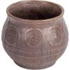 imageCreative CoOp Debossed Stoneware Planter with Pattern and Reactive Glaze Plum