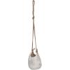 imageCreative CoOp Hanging Stoneware Planter with Jute Rope Hanger and Distressed Volcano Finish White