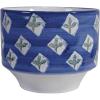 imageCreative CoOp Stoneware Planter with Pattern in Reactive Glaze Blue and White