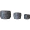 imageCreative CoOp Textured TerraCotta Planters Grey Set of 3