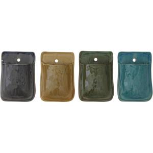imageCreative CoOp Large Pocket Terracotta Wall Planter Set of 4 ColorsLarge