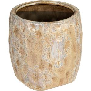 imageCreative CoOp TerraCotta Planter with Reactive Glaze Cream
