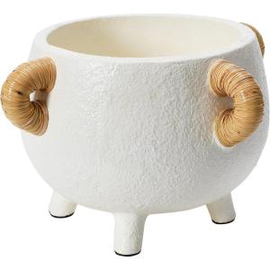 imageCreative CoOp Terracotta wRattan Accent Planter Pot Cream