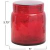 image5quot Round x 534quotH Glass Jar Red