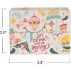 imageCreative CoOp 512quotL x 4quot W x 212quotH Handmade Recycled Paper Recipe Box w 36 Recipe Cards Eat Drink ampamp Be Merry Multi Color Set of 37