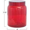 imageCreative CoOp 6quot Round x 734quotH Glass Jar Red