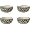 imageCreative CoOp Green Stoneware Canister with Botanical Design and Acacia Wood Lid SmallBowl