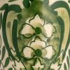 imageCreative CoOp Green Stoneware Canister with Botanical Design and Acacia Wood Lid SmallCanister