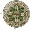 imageCreative CoOp Green Stoneware Canister with Botanical Design and Acacia Wood Lid SmallPlate