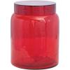 imageCreative CoOp 6quot Round x 734quotH Glass Jar Red