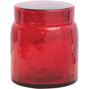 image5quot Round x 534quotH Glass Jar Red