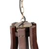 imageCreative CoOp Wood ampamp Metal Chandelier with Six LightbulbsDark Stained Finish