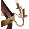 imageCreative CoOp Wood ampamp Metal Chandelier with Six LightbulbsDark Stained Finish